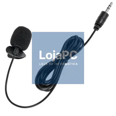 Microfone Lapela Condensador Preto