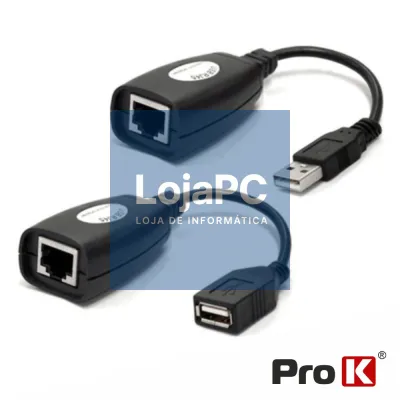 CABO ADAPTADOR EXTENSÃO USB / RJ45 50M PROK