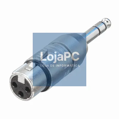 Ficha Adaptadora XLR 3p Fêmea / Jack 6.35mm Macho St NEUTRIK