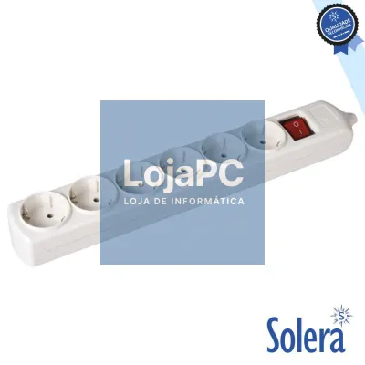 TOMADA ELÉTRICA C/ 6 SAÍDAS SCHUKO INTERRUPTOR SOLERA