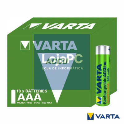 Pilha Recarregável AAA 1.2V 800mA 10x Ready2Use VARTA