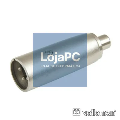 FICHA ADAPTADORA XLR 3P MACHO / RCA FÊMEA