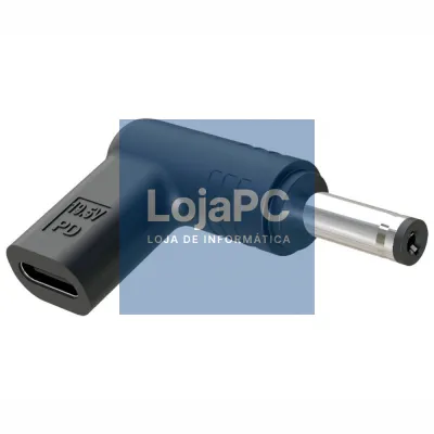 Ficha Adaptadora USB-C Fêmea / Ficha DC 1.7x4.75mm Macho