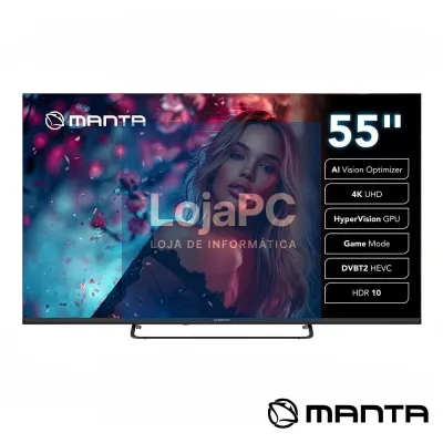 Smart TV LED Frameless 55" UHD 4K VIDAA HDR10 DVB-T2 MANTA