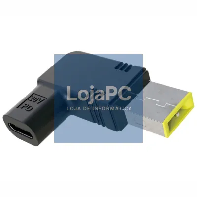 Ficha Adaptadora USB-C Fêmea / Ficha DC 4.5x11mm Macho