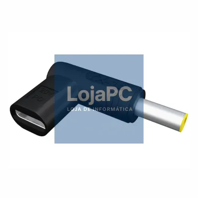 Ficha Adaptadora USB-C Fêmea / Ficha DC 3.0x5.5mm Macho