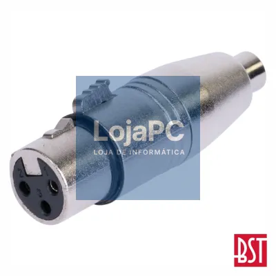 Ficha Adaptadora XLR 3p Fêmea / RCA Fêmea BST
