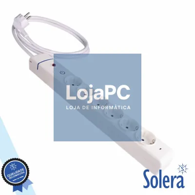 Tomada Elétrica C/ 6 Saídas Interruptor 1.5M ION SOLERA