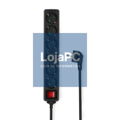 Extensão Elétrica 6x Schuko C/ Interruptor 1.5m
