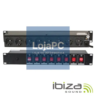 BASE ELÉTRICA C/ 8 SAÍDAS INTERRUPTORES P/ RACK 19" IBIZA