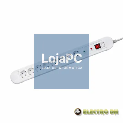 Extensão Elétrica 8x Schuko Interruptor Proteção 1.5m EDH