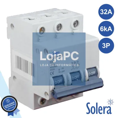 DISJUNTOR 3P 32A 6kA 240/415V SOLERA