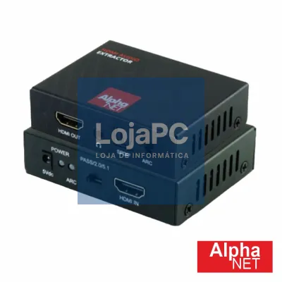 Extrator de Áudio HDMI->HDMI+Toslink+Jack3.5mm Função ARC