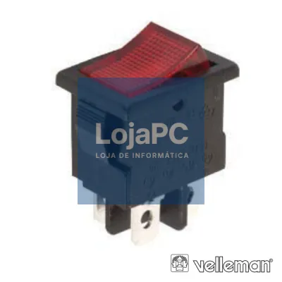INTERRUPTOR BASCULANTE C/ LUZ 5A-250V DPST ON-OFF VELLEMAN