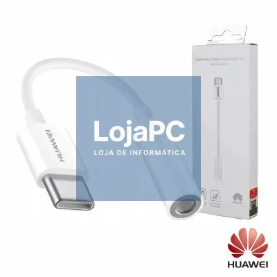 Adaptador USB-C Macho P/ Jack 3.5mm CM20 Branco HUAWEI