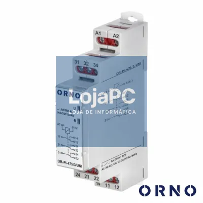 Contactor Energia Monofásico 230V 8A 3 Módulos DIN ORNO