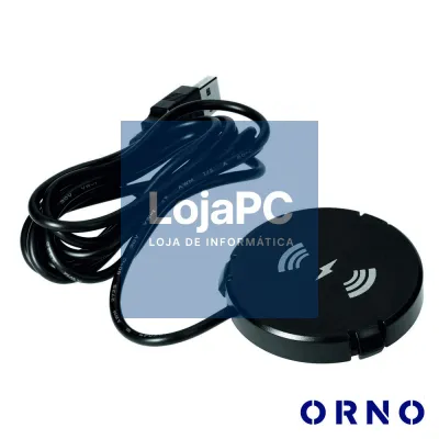 Carregador Por Indução QI de Embutir Ø60mm C/ Cabo USB ORNO