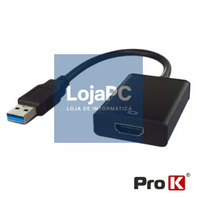 Cabo Adaptador USB-A 3.0 P/ HDMI PROK