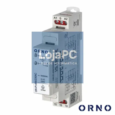 Relé Temporizador Biestável 230Vac 16A P/ Calha DIN ORNO