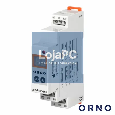 Relé Temporizador Digital C/20 Funções 12-240V DIN IP20 ORNO