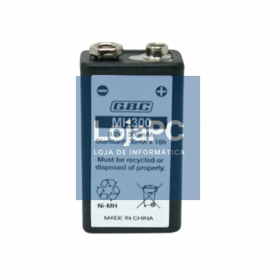 Pilha Recarregável NI-MH 6HR61 9V 300mAh