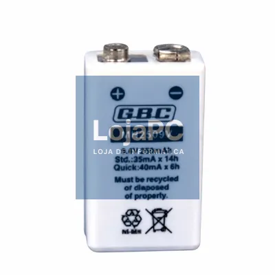 Pilha Recarregável NI-MH 6HR61 9V 250mAh