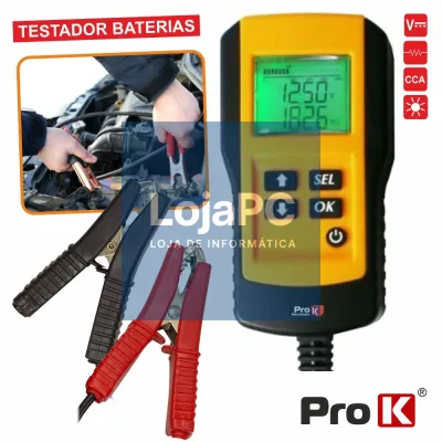 TESTADOR DE BATERIAS 12V AUTO DIGITAL PROK