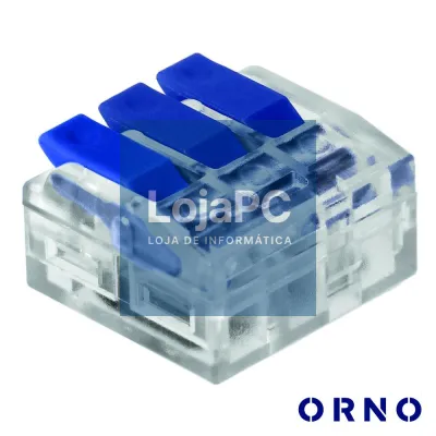Ligador Rápido C/ Patilha 3 Condutores 0.75-4mm² 10x ORNO