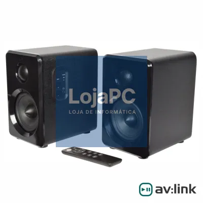 Conjunto 2 Colunas Ativa/Passiva 3.5" 30W Preto USB/BT/AUX