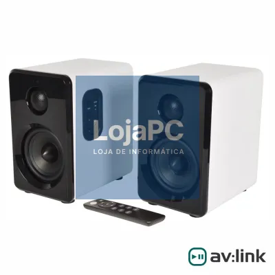 Conjunto 2 Colunas Ativa/Passiva 3.5" 30W Branco USB/BT/AUX