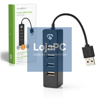 Hub USB 4 Portas USB 2.0 NEDIS