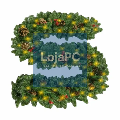 Grinalda de Natal Tipo Ramo de Pinheiro C/ 50 LED 2.7m HQ