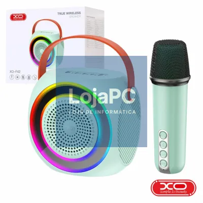 Conjunto Coluna LED C/ Bateria/Bluetooth/Microfone S/Fios XO
