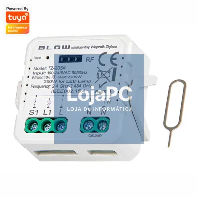Módulo Relé 1 Canal 2300W 10A WIFI ZIGBEE TUYA