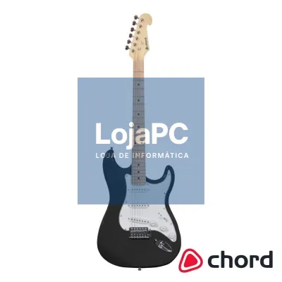 Guitarra Elétrica 3 Pickups Single Coil Maple Preto CHORD