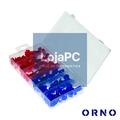 Conjunto de 50 Terminais Quick Splice Azul/Vermelho ORNO