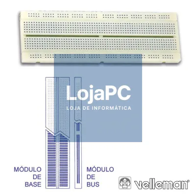 PLACA DE ENSAIO MULTIFUNÇÕES C/ 840 PONTOS VELLEMAN