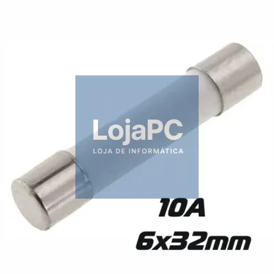 Fusível Cerâmico 6x32 Fusão Lenta 10A (10X)