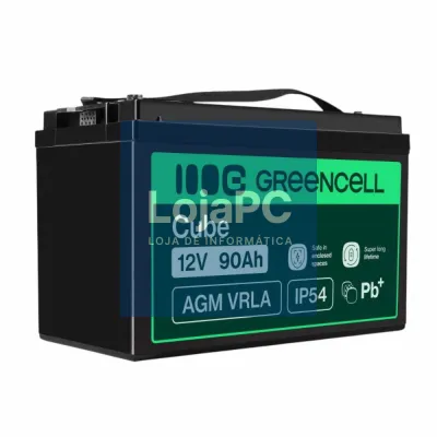 Bateria Chumbo Gel AGM 12V 90A GREEN CELL