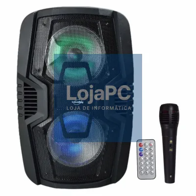 Coluna Bluetooth Portátil 250W BT/USB/AUX/FM/MIC/SD