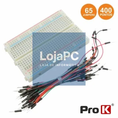 PLACA DE ENSAIO MULTIFUNÇÕES C/ 400 PONTOS 65 JUMPERS PROK