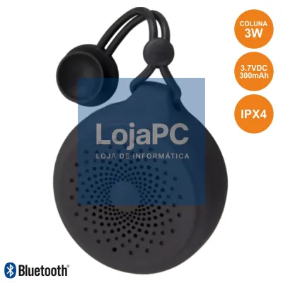 COLUNA BLUETOOTH PORTÁTIL BAT MIC FITA IPX4 PRETO