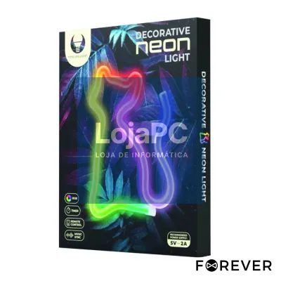 Luz LED RGB Neon Em Forma de Gato C/ Comando