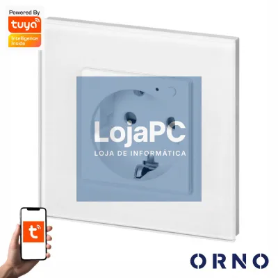Tomada Elétrica Inteligente Encastrar WiFi TUYA ORNO