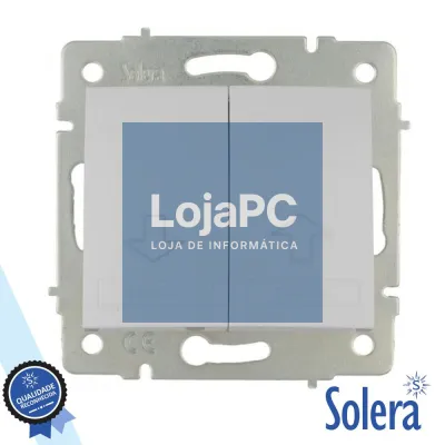 Pulsador Persiana Parede Duplo 10A 250V Sem Moldura SOLERA