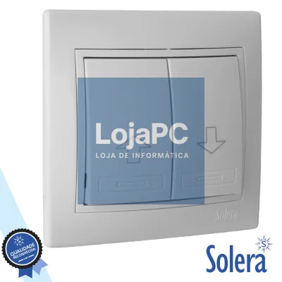 PULSADOR PERSIANA PAREDE DUPLO ENCASTRAR 10A 250V SOLERA