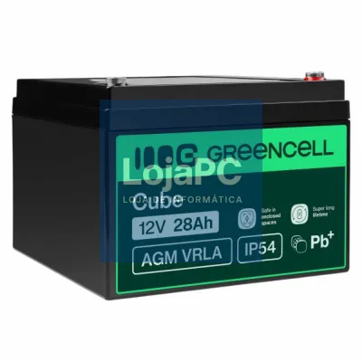 Bateria Chumbo Gel AGM 12V 28A GREEN CELL