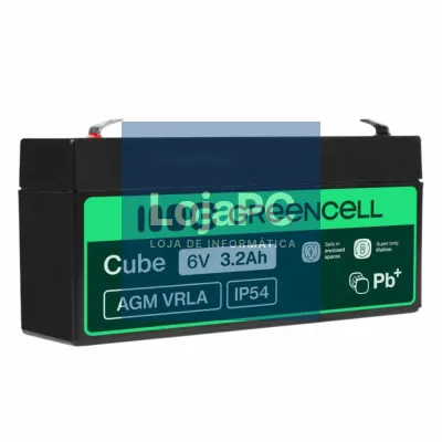 Bateria Chumbo Gel AGM 6V 3.3A GREEN CELL