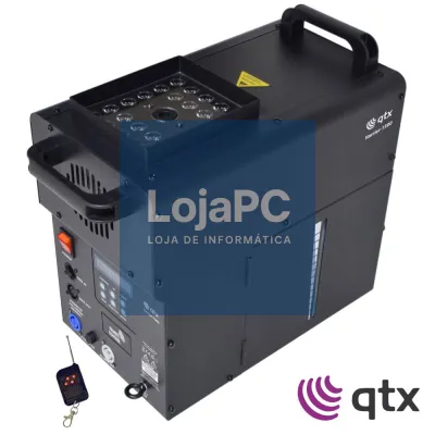 Máquina De Fumos Geiser 1500W 24 LEDS 3W RGB DMX QTX
