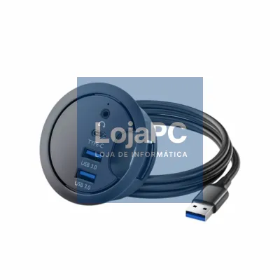 Hub 2x USB-A 3.0 1x USB-C 1x Jack De Encastre